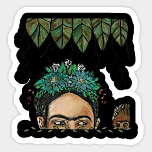 ESCONDIDA FRIDA with Capuchin Monkey Sticker